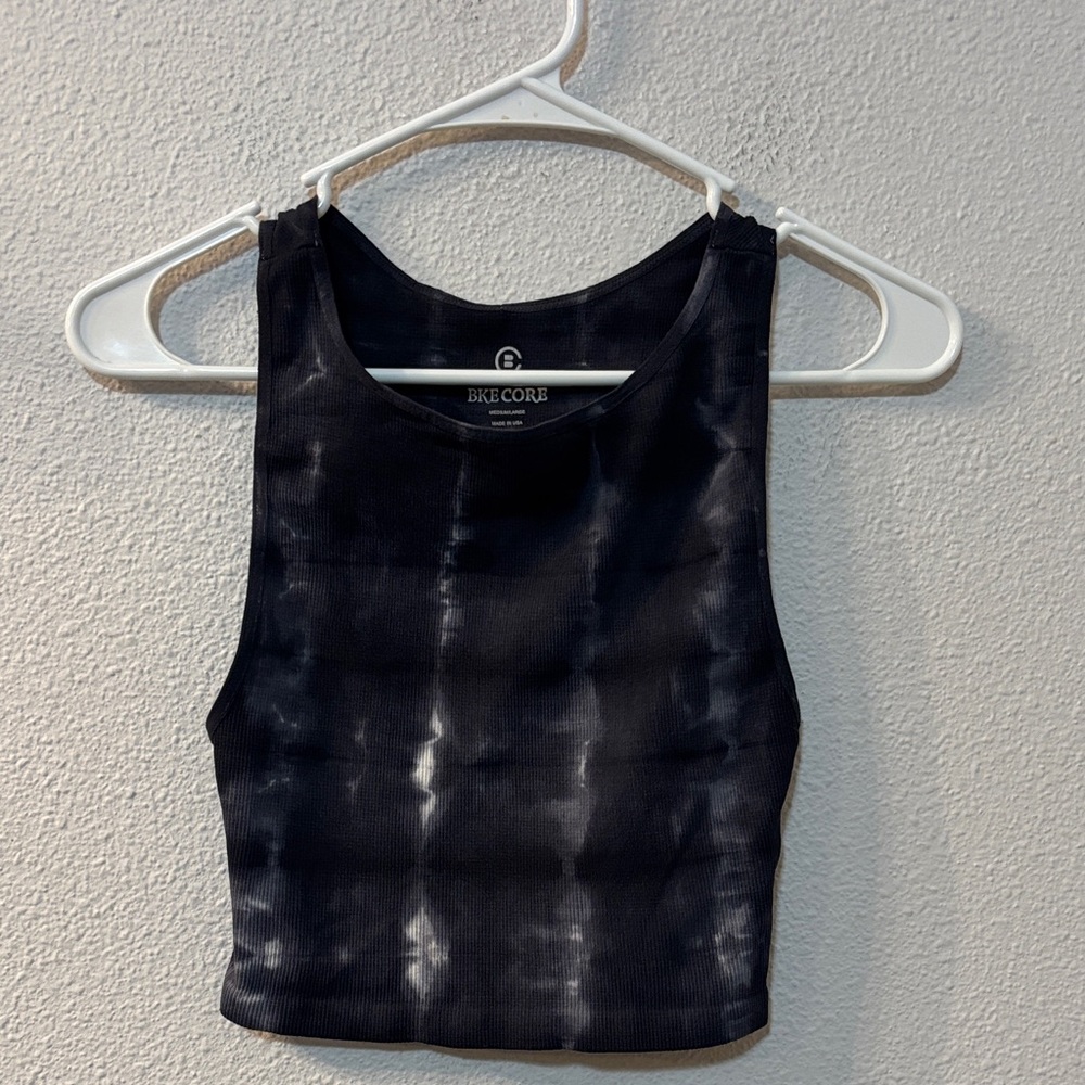 NWOT BKE Core Black and White Tie-Dye Women's Top